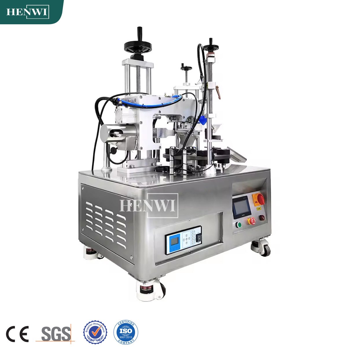 Henwi 6 Station Semi-Auto Ultrasonic Tube Filler Sealer Plastic Tube Lotion Hand Gel Ointment Filling Ultrasonic Sealing Machine