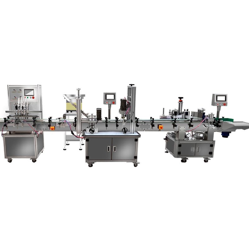 Anti corrosion peristaltic pump filling machine, fully automatic capping and labeling machine, cosmetic olive oil conveyor belt