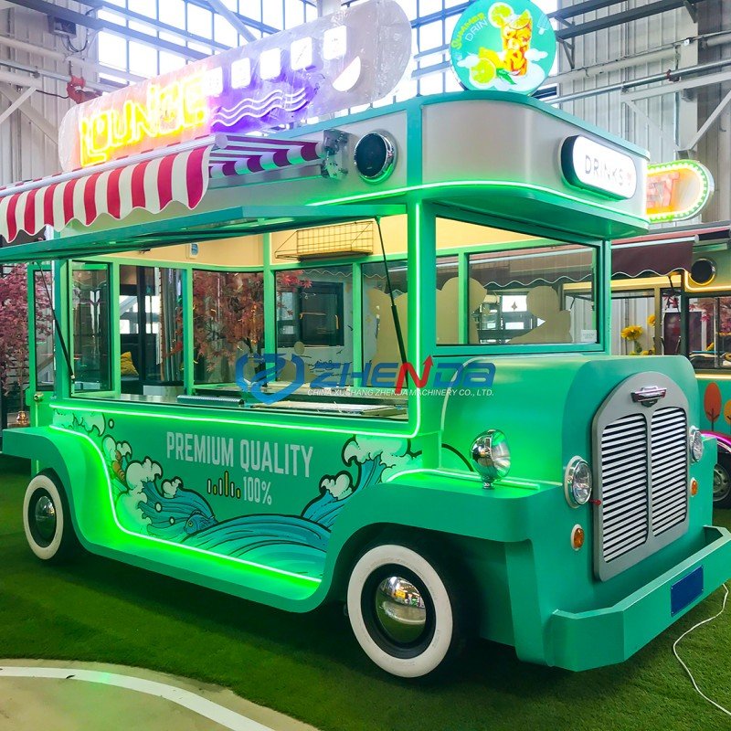 Hot sale 2024 new mobile dining car mobile cold drink bar cafe snack mobile dining car for sale