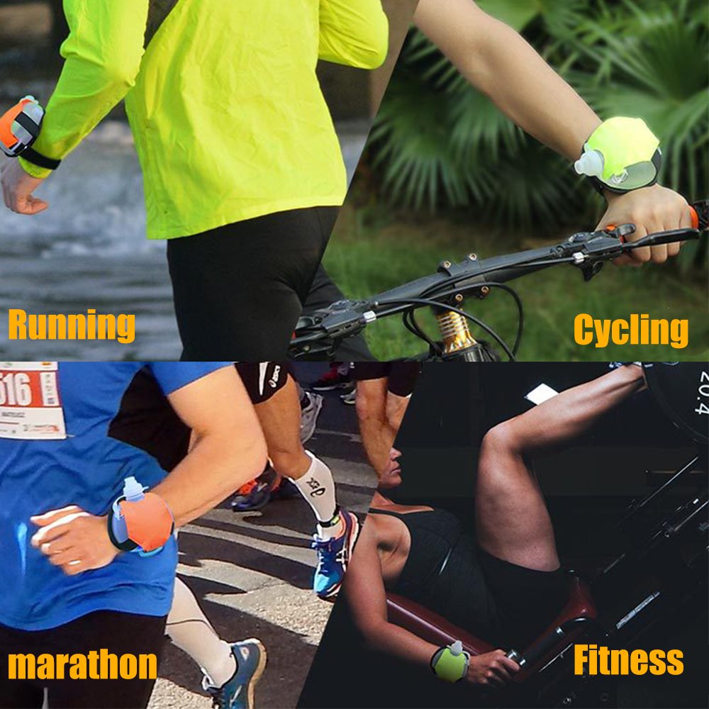 Wrist Silicone Water Bottle Running Handheld Water Bottle Outdoor Sports Cycling Portable Drinking Water