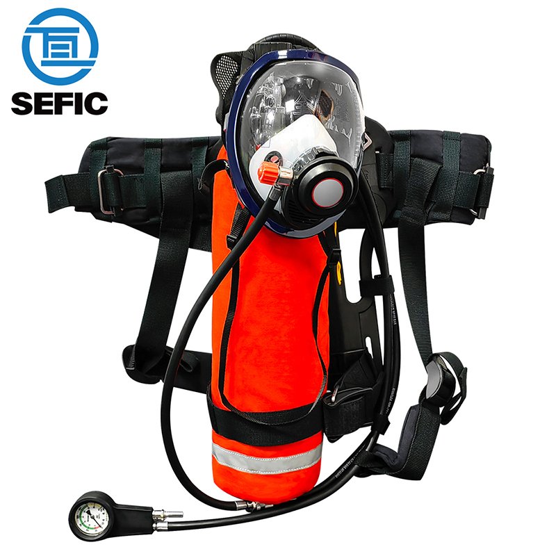 6.8L Portable Safety SCBA Respirator Fire Fighting Equipment Compressed Air Breathing Apparatus For European Market