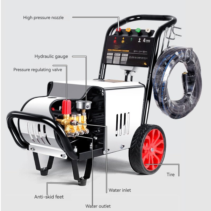Industrial commercial ultra high pressure washer home car wash machine high power farm car wash shop automatic 220v