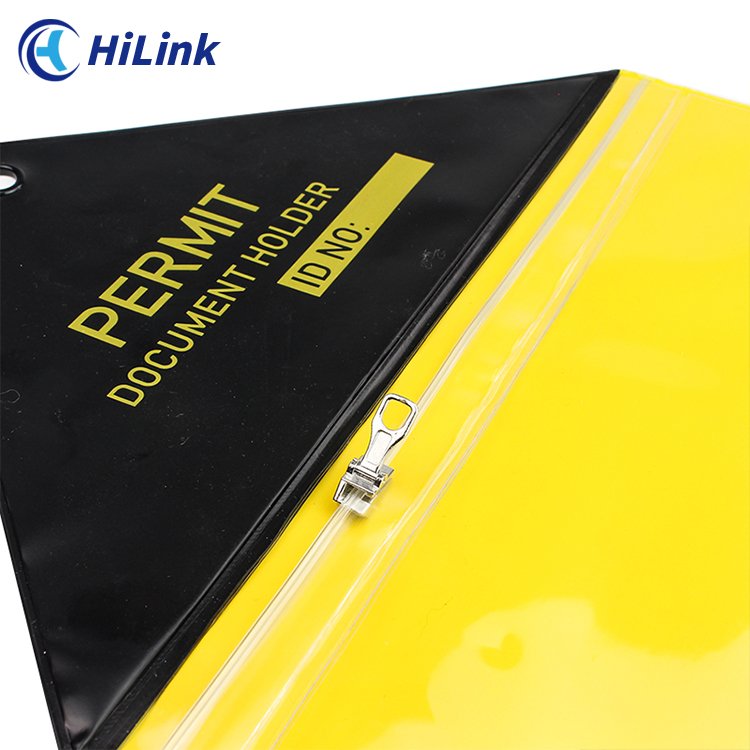 Water Proof PVC Viewable Document Pouch Special Purpose OSHA Lockout Device Safety LOTO For Record