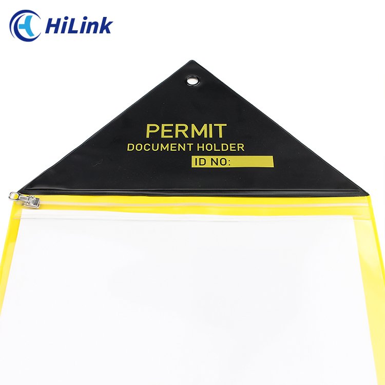 Water Proof PVC Viewable Document Pouch Special Purpose OSHA Lockout Device Safety LOTO For Record