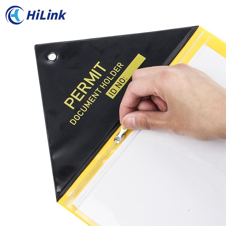 Water Proof PVC Viewable Document Pouch Special Purpose OSHA Lockout Device Safety LOTO For Record