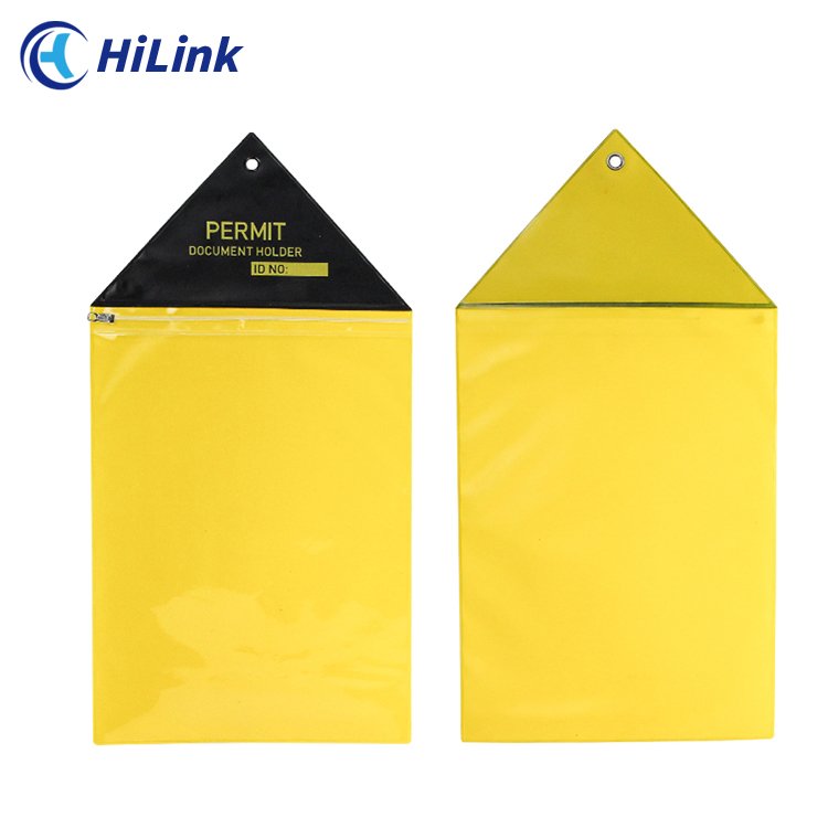 Water Proof PVC Viewable Document Pouch Special Purpose OSHA Lockout Device Safety LOTO For Record
