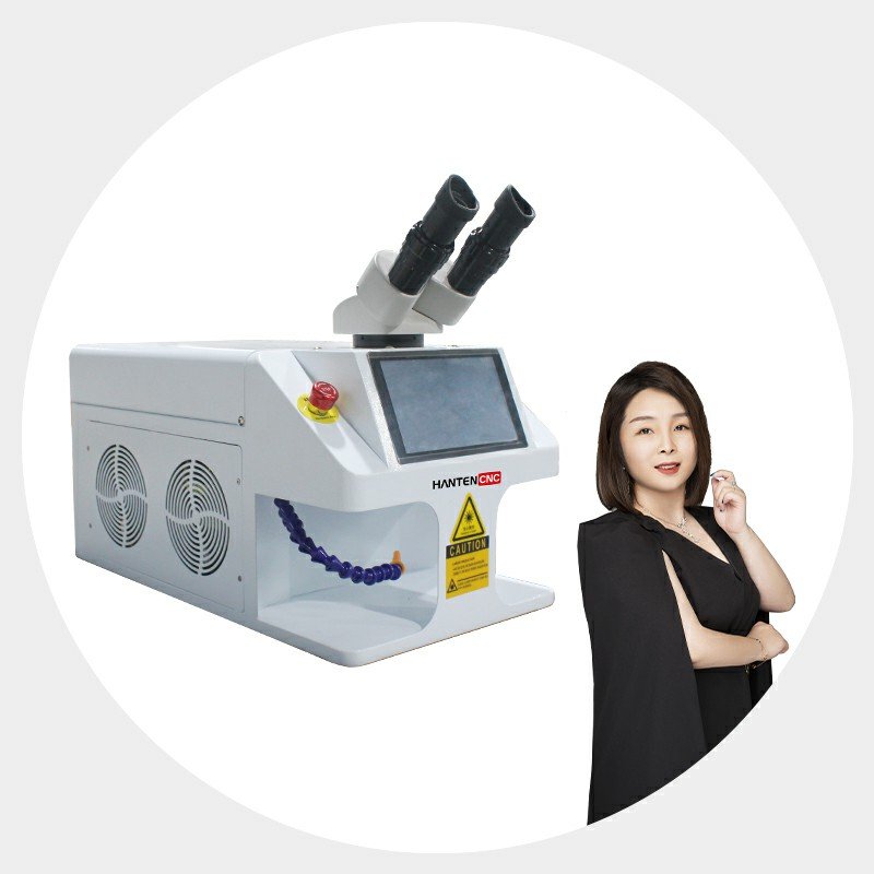 HANTENCNC Mini jewelry laser welder equipment price 100W necklace laser repair machine