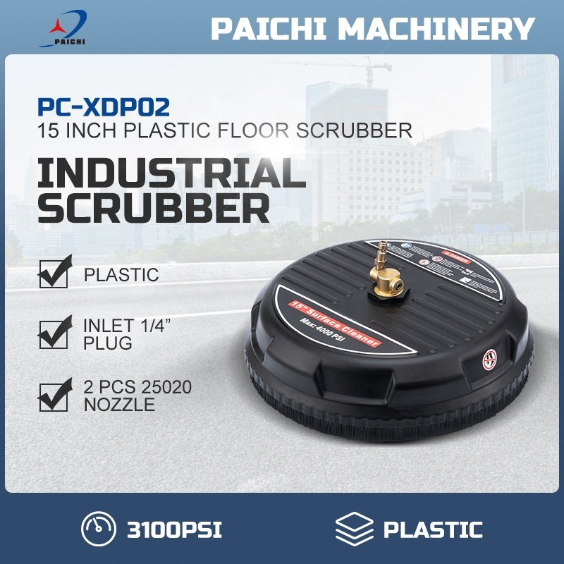 3100PSI Industrial Plastic Scrubber Multi-color Copper Head Aluminum Head Scrubber rotary flat surface cleaner