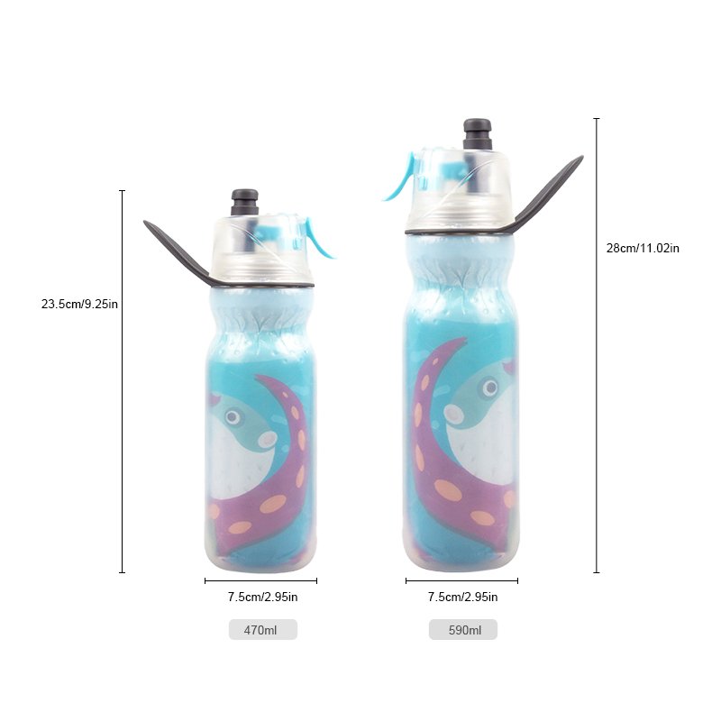 Customization BPA FREE Eco Friendly Outdoor Portable Anti-Fall And Cold Spray Squeeze Sports Cycling Bicycle Water Bottle