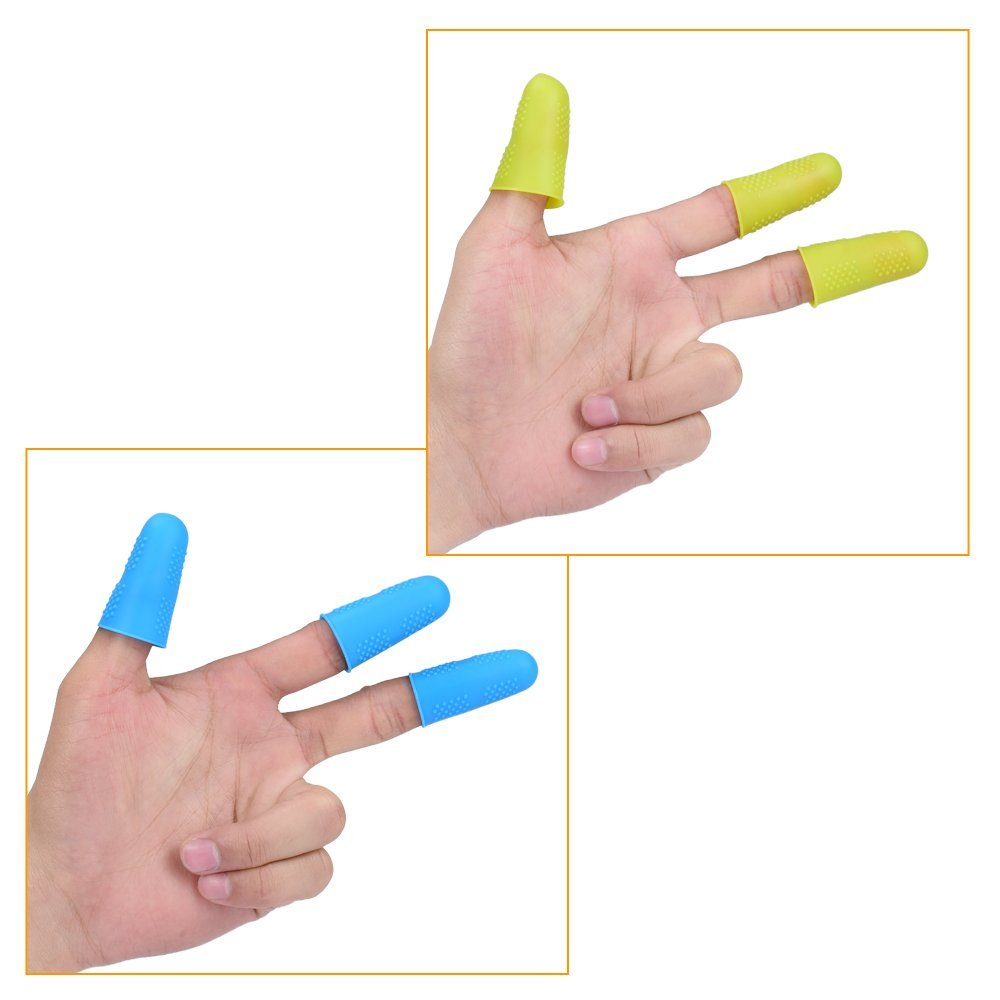 Anti-slip soft silicone rubber finger cots/finger cover protector silicone gel finger protectors sleeve tubes caps