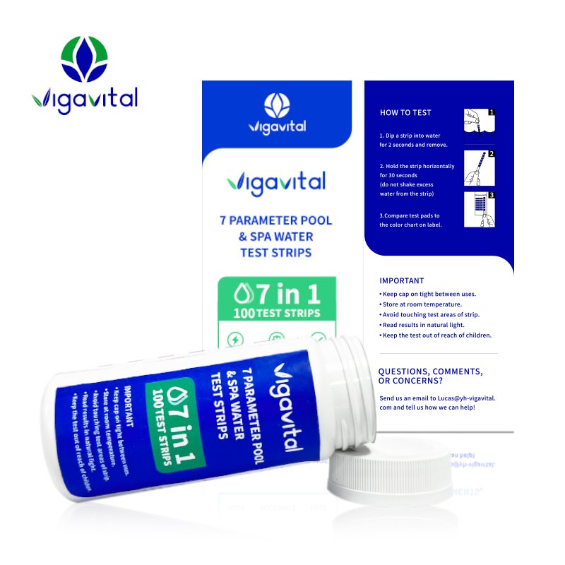 Swimming Pool Spa Water Test 100 Strips 7 In 1 Pool Water Test Kits Strips