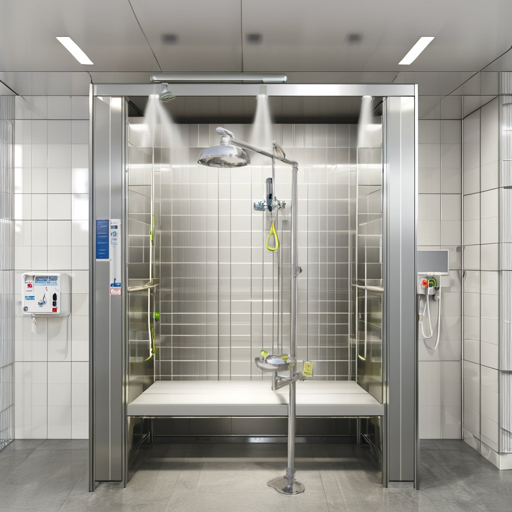 High Quality Chinese Safety Product Aluminum Base Stainless Steel 304 Emergency Shower & Eyewash Combination Station