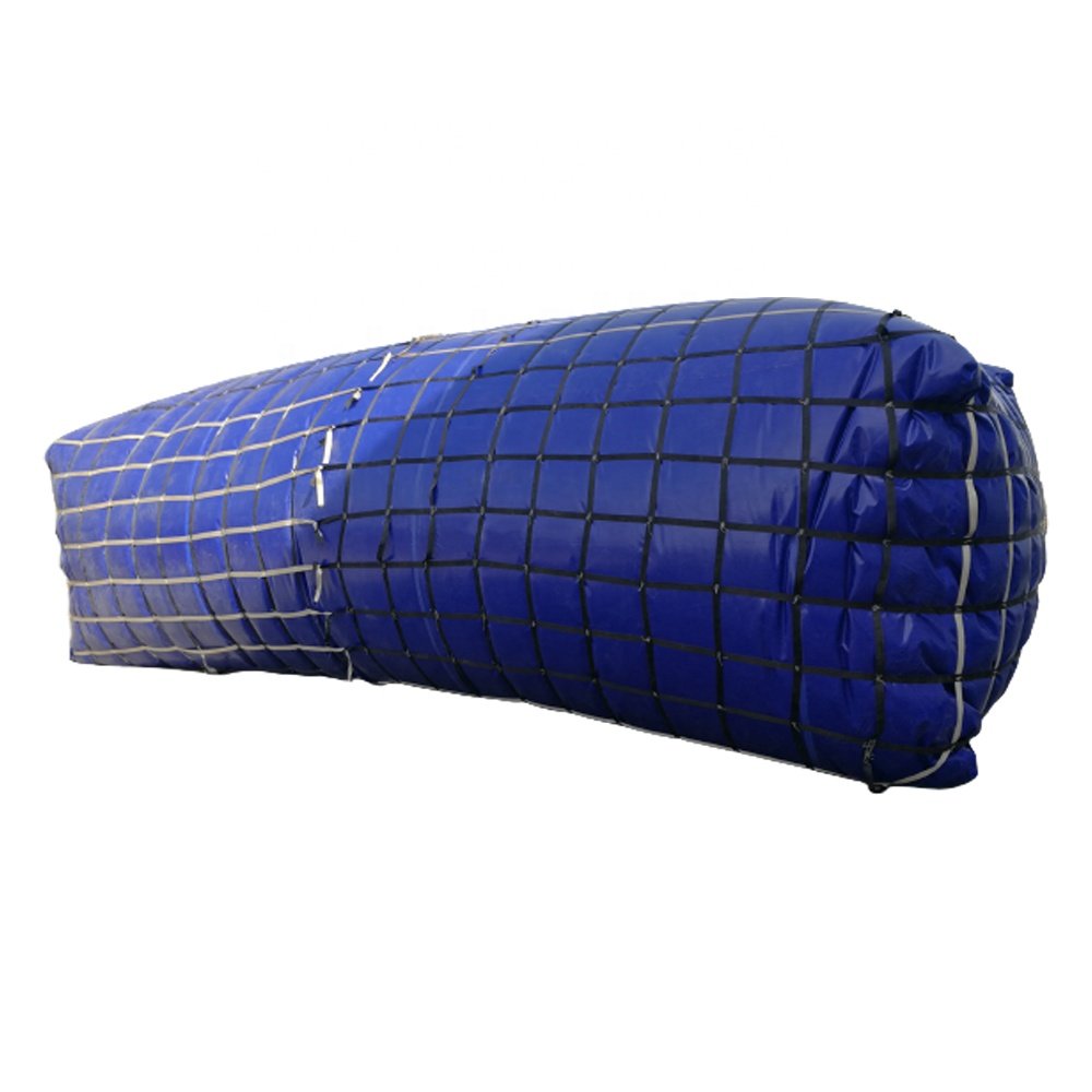 Reusable PVC soft water bladder bridge pre pressed blue support customized water storage tank