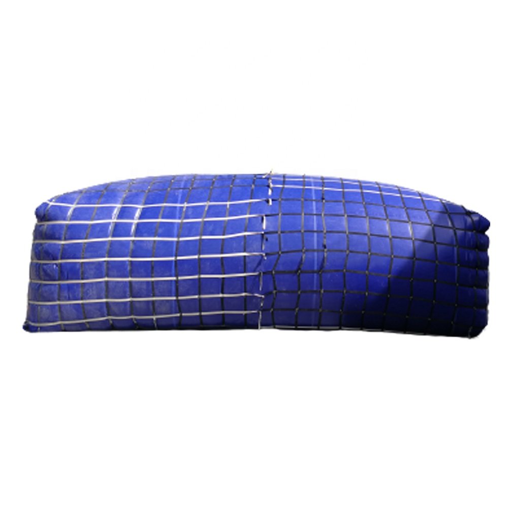 Reusable PVC soft water bladder bridge pre pressed blue support customized water storage tank