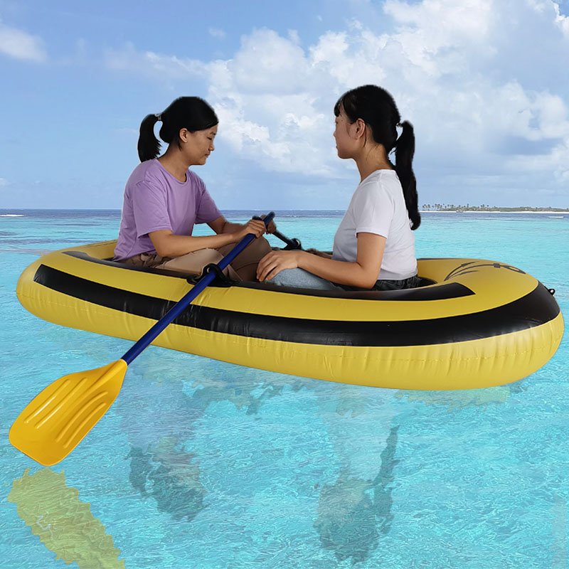 Two-Seater Inflatable Kayak and Canoe for Summer Fishing River Sports Outdoor Activities Rowing Boat Equipment