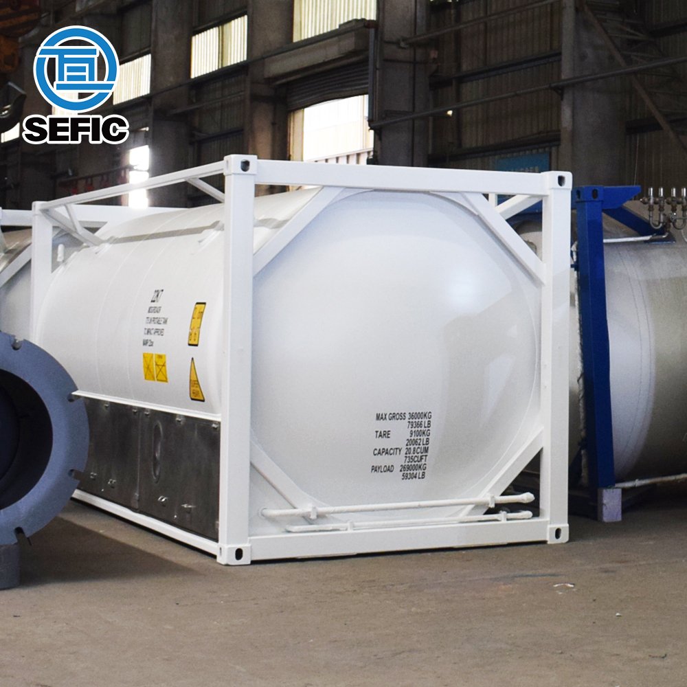 ASME Standard 20FT Cryogenic Tank T75 ISO Tank Transport Container LN2/LO2/LAr/LCO2/LN2O/LNG/LC2H4