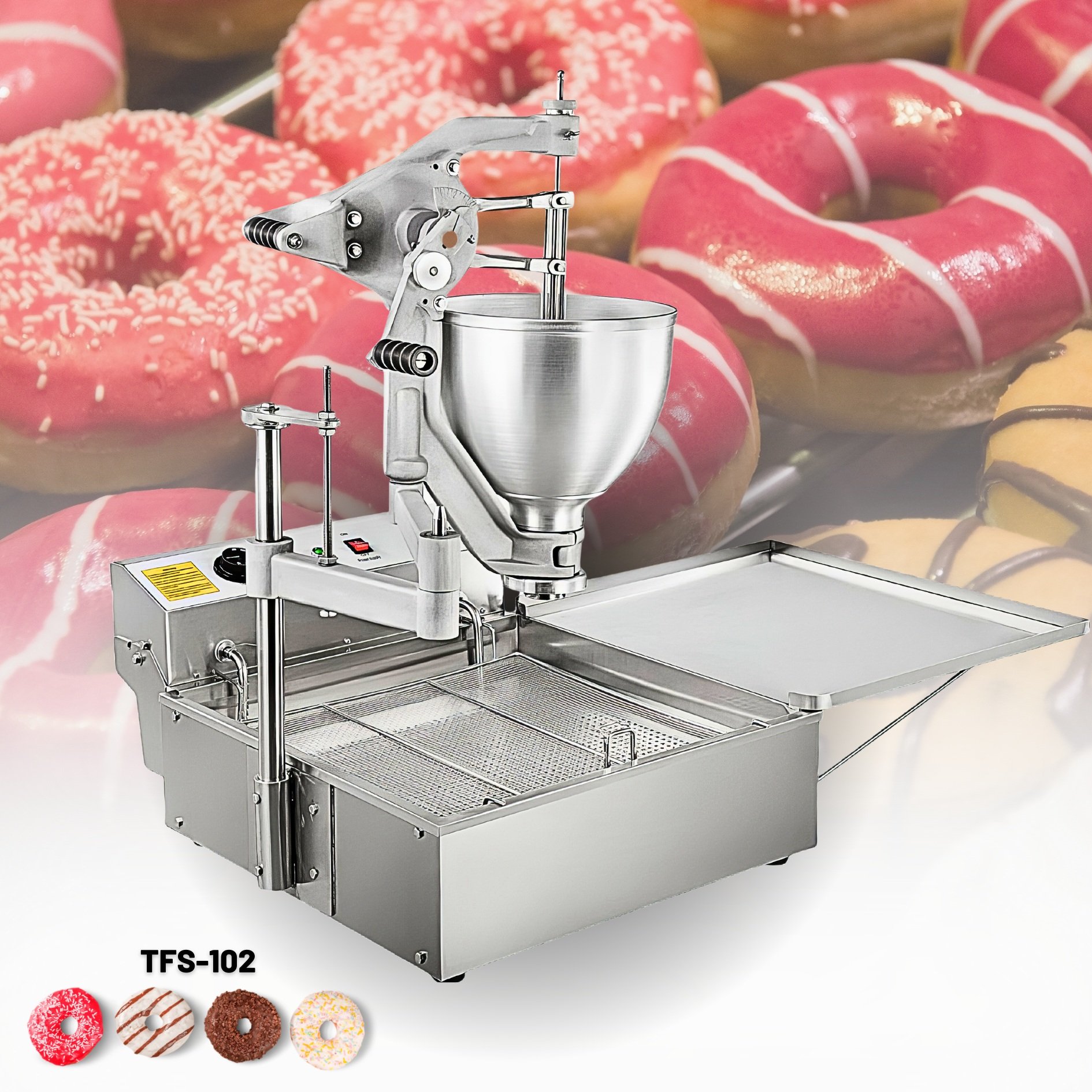 Hot Selling Mini Maker Automatic 500 Ring Per Hour Sweet High Safety Mochi Donut Machine Electric With Great Price