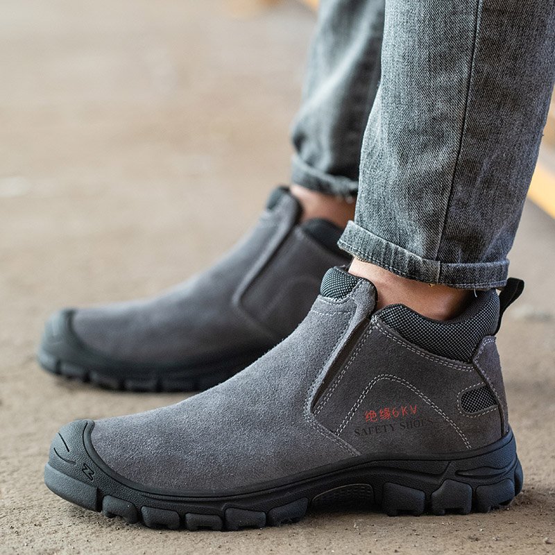 Top Quality Leather Men boots Work Safety Shoes Men Boots not afraid of acid
