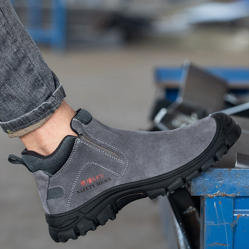 Top Quality Leather Men boots Work Safety Shoes Men Boots not afraid of acid