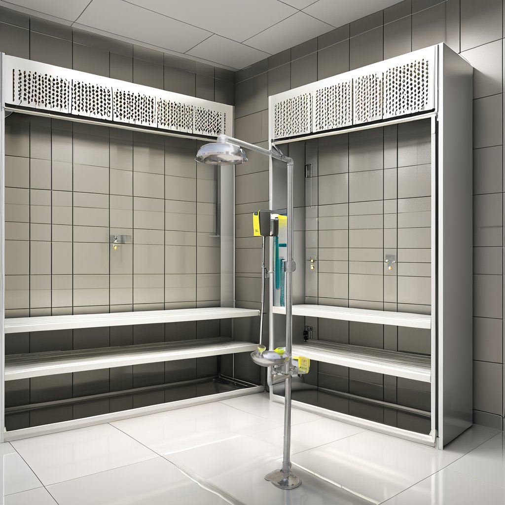High Quality Chinese Safety Product Aluminum Base Stainless Steel 304 Emergency Shower & Eyewash Combination Station