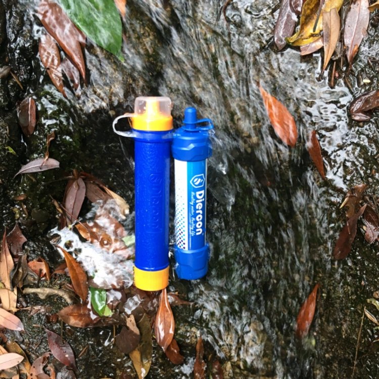 Diercon Factory Supply Life Survival Kit Personal Filtering Water Portable Water Purifier Straw for Hiking (PS06)