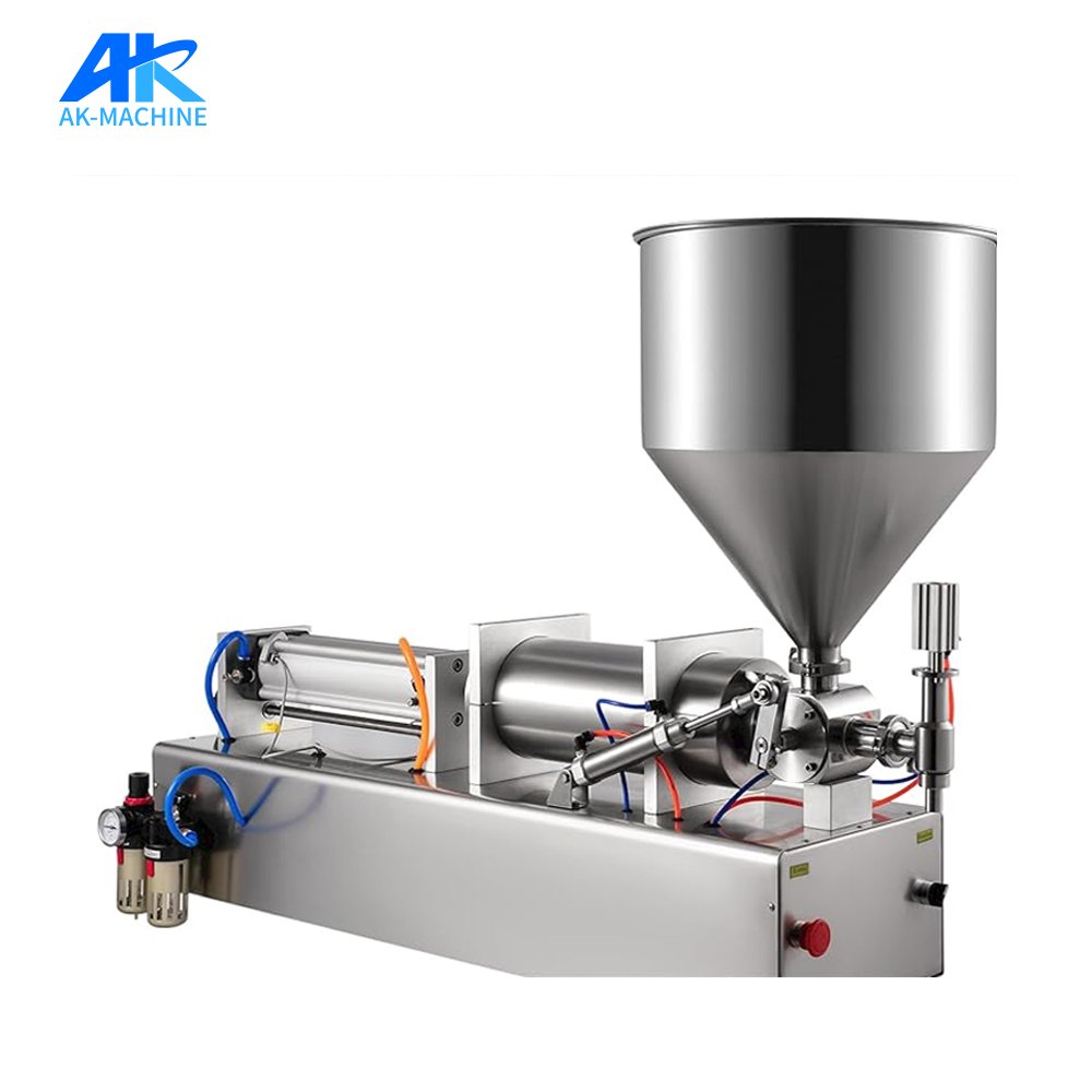 AK-GTJ1000 100-1000ml One Head Pneumatic Semi-automatic Edible Essential Oil Liquid Jar Filling Machine