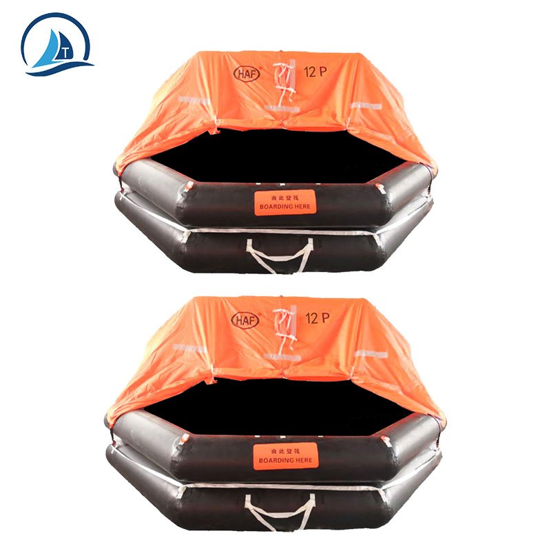 12 Person Rated Throw-Overboard Inflatable Liferafts For Boat