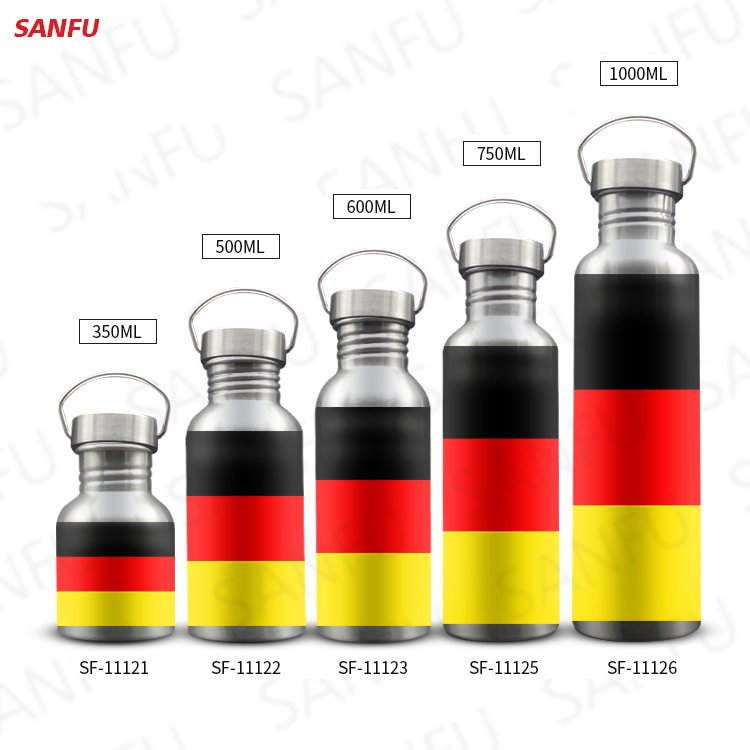 BPA Free Custom Logo drinking bottle Aluminum Water Bottle