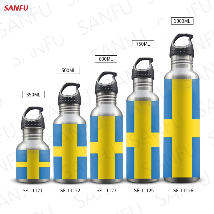 BPA Free Custom Logo drinking bottle Aluminum Water Bottle