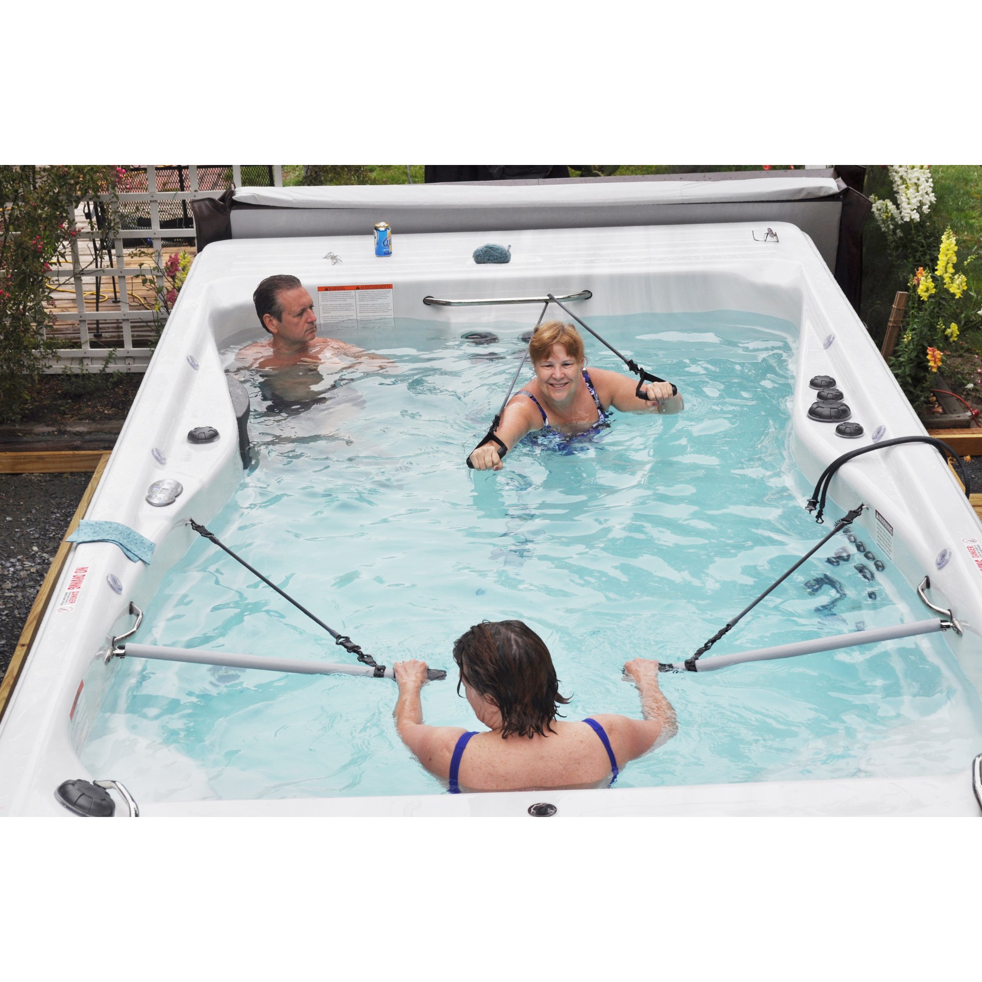 DIY Swimming Tether With UV Coated Pultruded Fiber Poles And Safety Belt For Swimming Practice