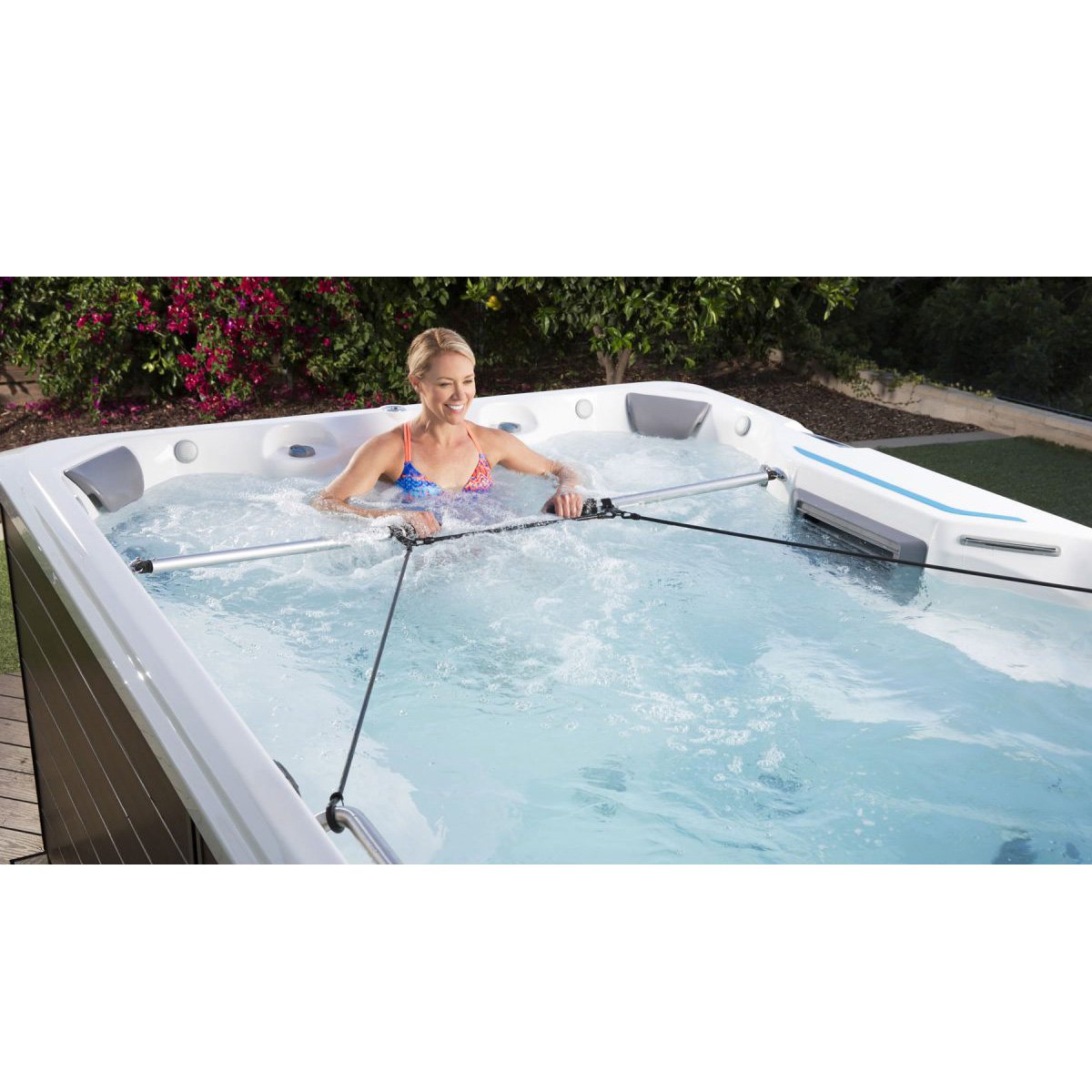 DIY Swimming Tether With UV Coated Pultruded Fiber Poles And Safety Belt For Swimming Practice