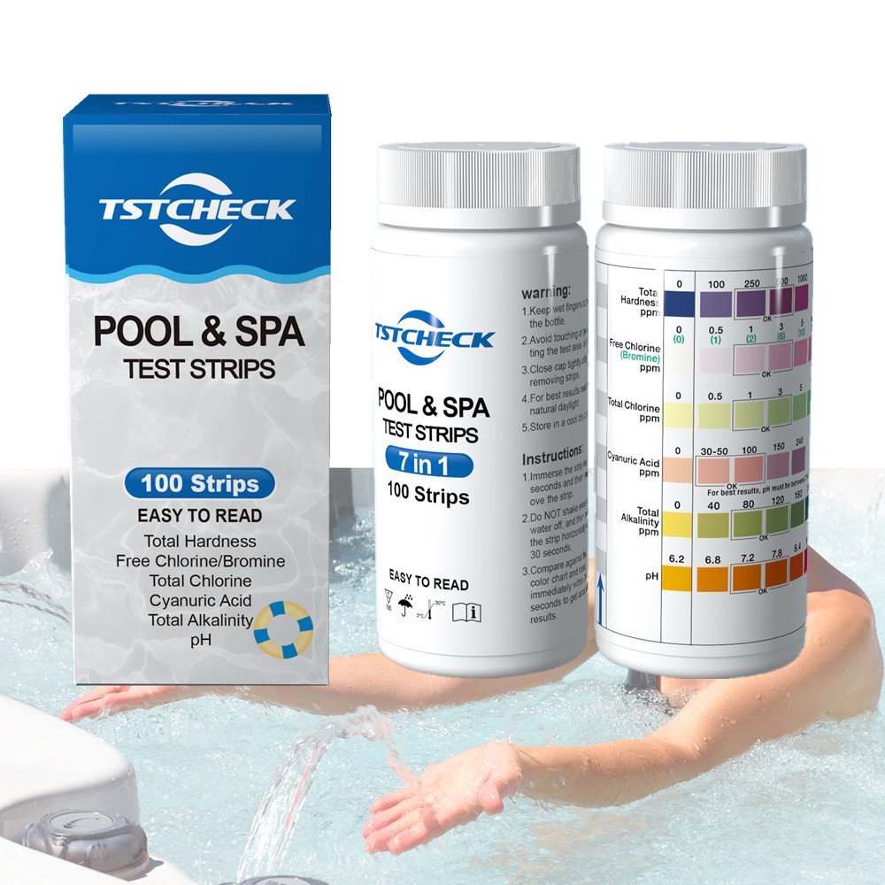 Swimming Pool Test Strip 7Way Hot Sale Pond water Test Kit Chlorine water Play Equipment