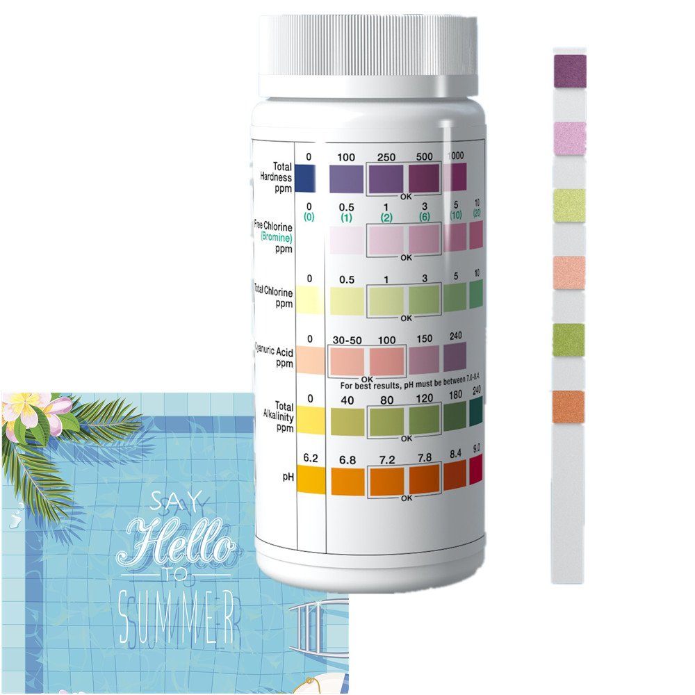 Swimming Pool Test Strip 7Way Hot Sale Pond water Test Kit Chlorine water Play Equipment
