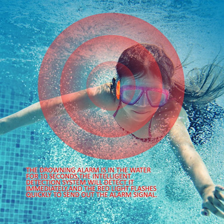 worn on goggles swimming or swimming caps anti-drowning equipment device for save life Anti-drowning alarm