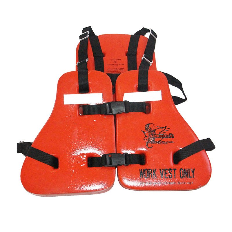 Three pieces work vest safety vest PVC foam life jacket for oil platform