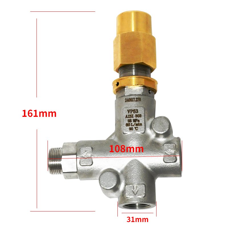 Wholesale brass stainless steel unloader valve pressure washer valve suitable for pressure adjustment of 500bar80lpm pump