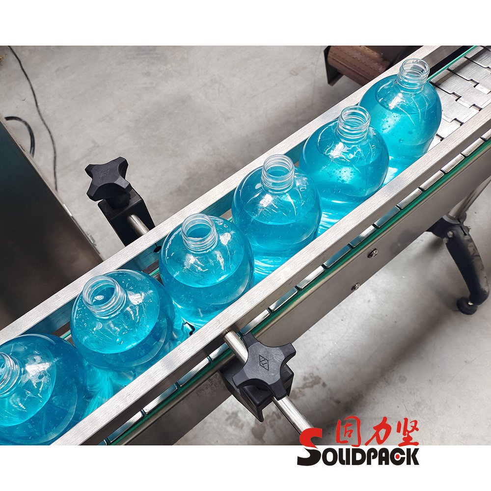 Solidpack piston filler liquid detergent shampoo filling machine