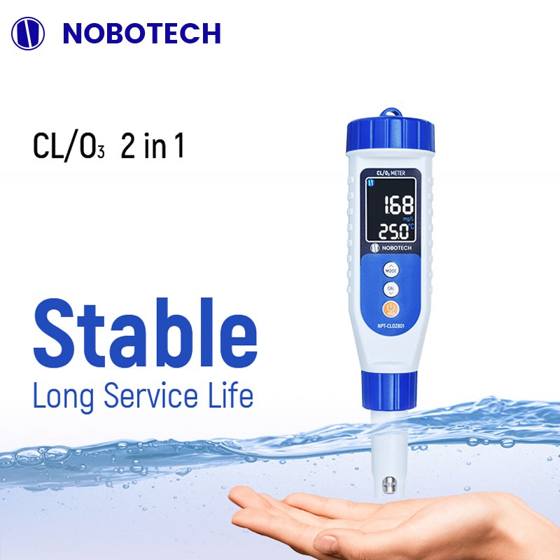NOBOTECH Portable Residual Chlorine Meter Water Quality Test Pen Portable Free Chlroine Meter Residual Chlorine Test In water