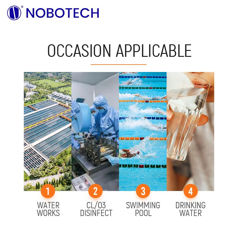 NOBOTECH Portable Residual Chlorine Meter Water Quality Test Pen Portable Free Chlroine Meter Residual Chlorine Test In water