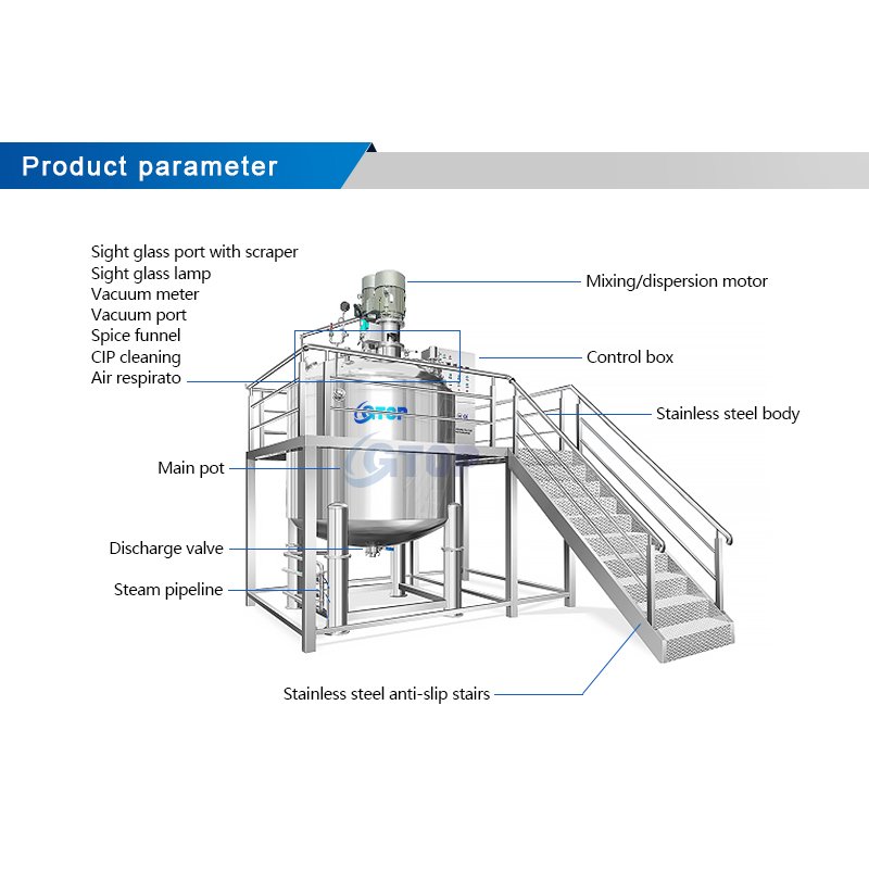 Vacuum portable mixer cosmetic emulsifier machines body cream skin cream lotion production line manufacturing equipment