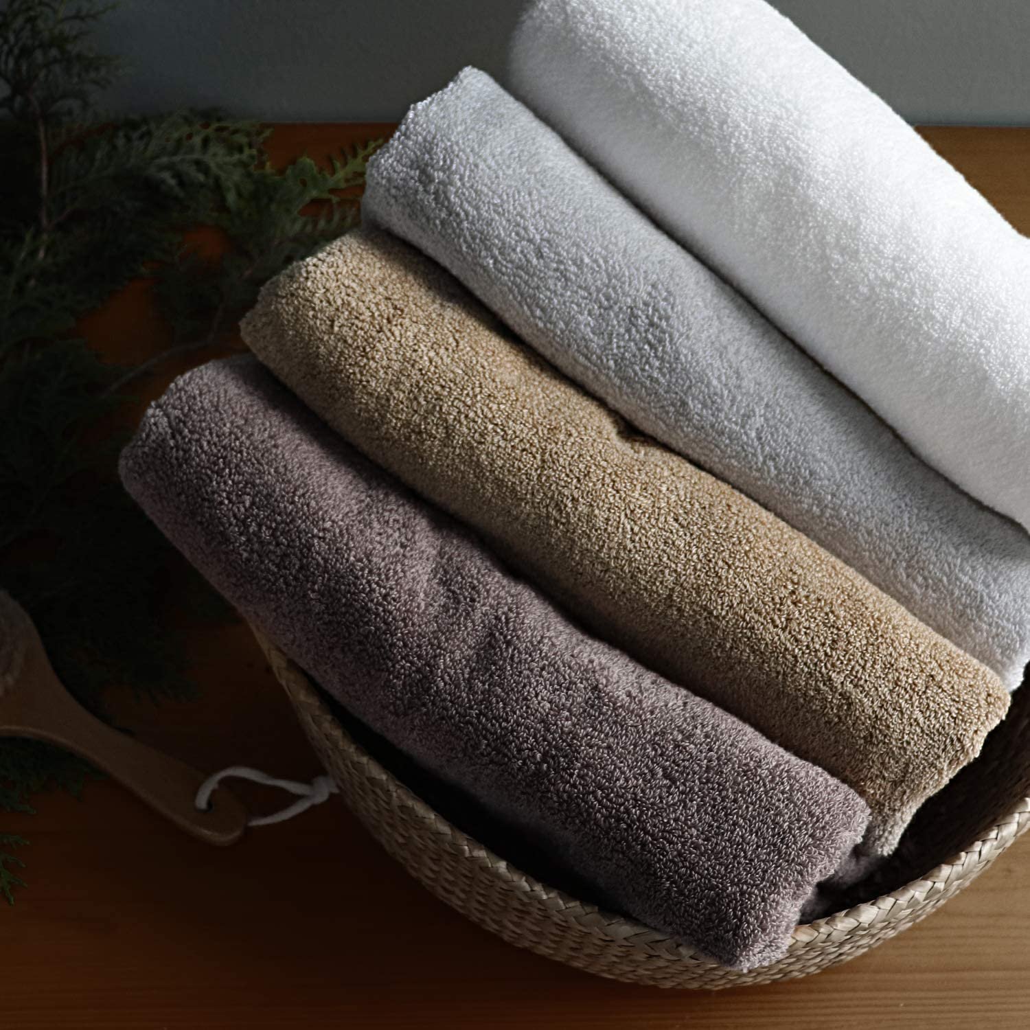 [Wholesale Products] 100% Organic Cotton Bath Towel Made in Japan 60cm * 124cm 400GSM Well Absorption Super Soft Touch Fluffy