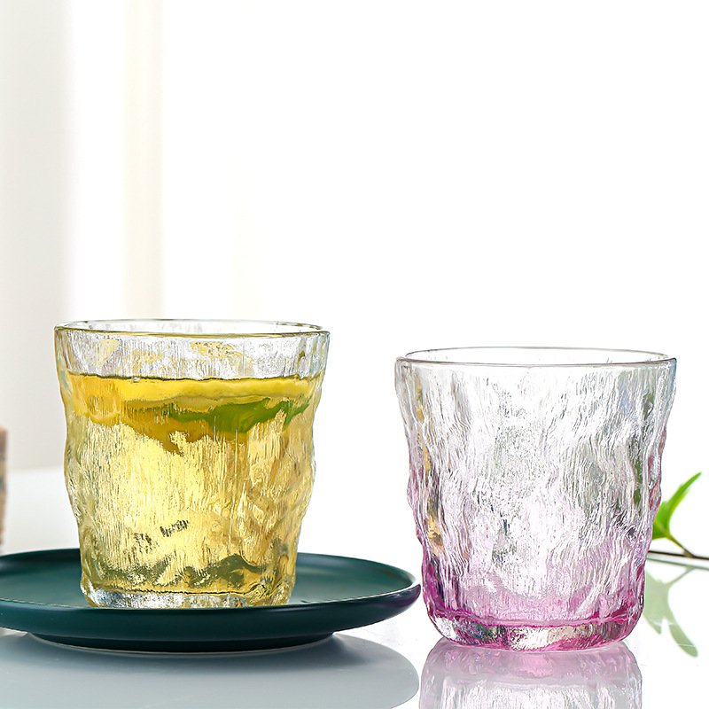 New Crystal Glacier Whiskey Wine Glass Reusable Beverage Glass Cup Japanese Style Glass Water Cup