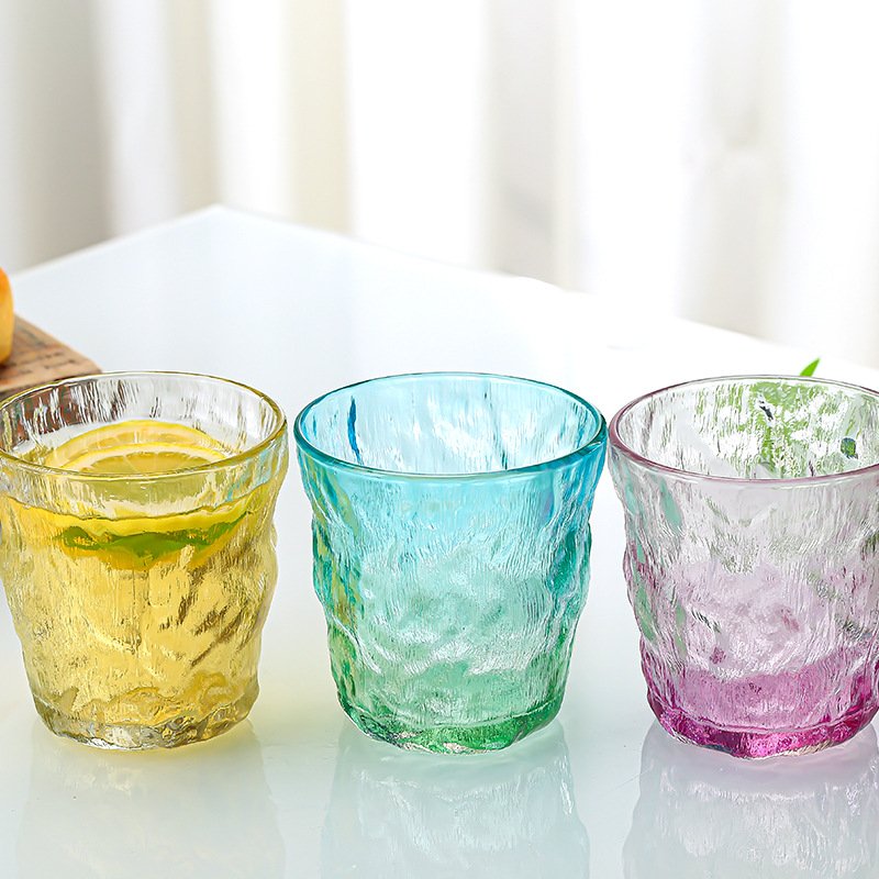 New Crystal Glacier Whiskey Wine Glass Reusable Beverage Glass Cup Japanese Style Glass Water Cup
