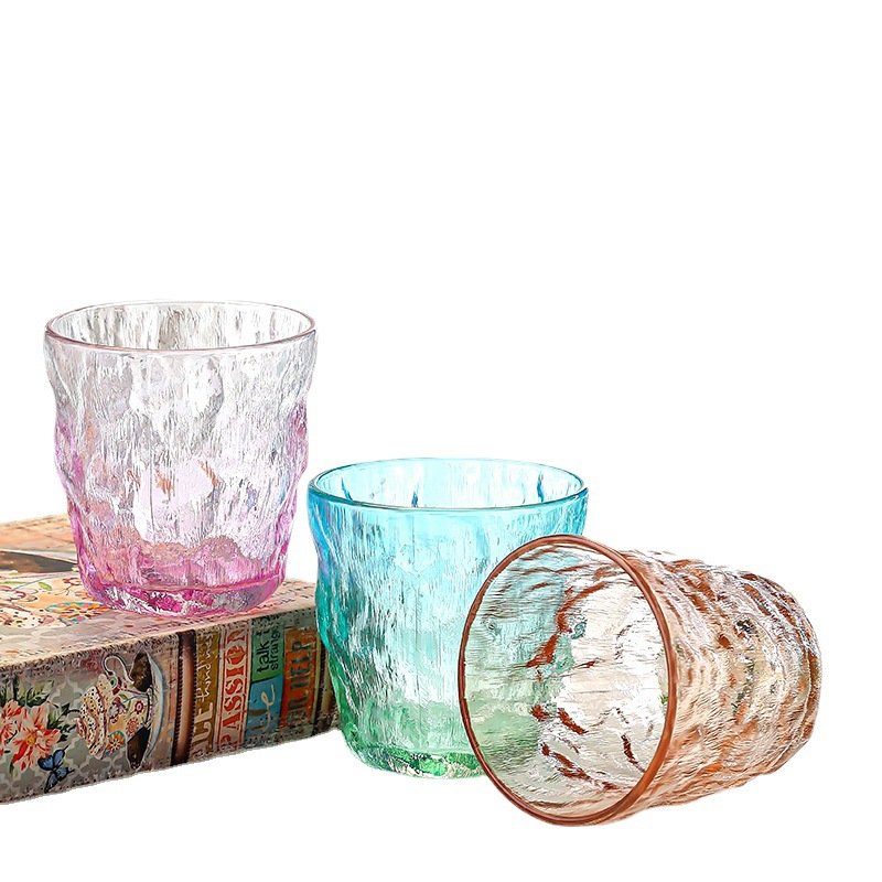 New Crystal Glacier Whiskey Wine Glass Reusable Beverage Glass Cup Japanese Style Glass Water Cup