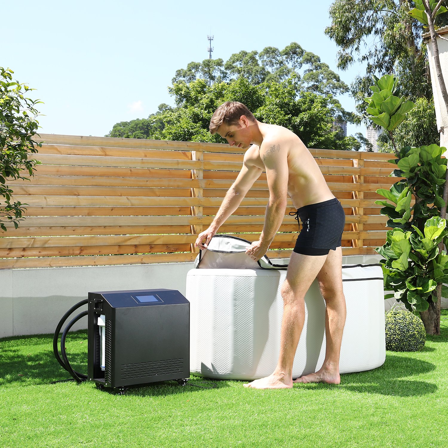 SYOCHI Manufacturer inflatable bath tubs portable cold plunge ice bath tubs water chiller for ice bath therapy