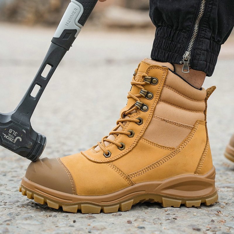 Professional Factory new PU Work Genuine Leather Water Safety Boots For Men