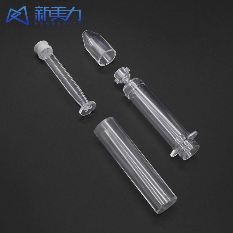 Lotion Pump Bottle Beauty Cream Apply Syringe Disposable Transparent Packaging Plastic Bottle For Lotion Cosmetic