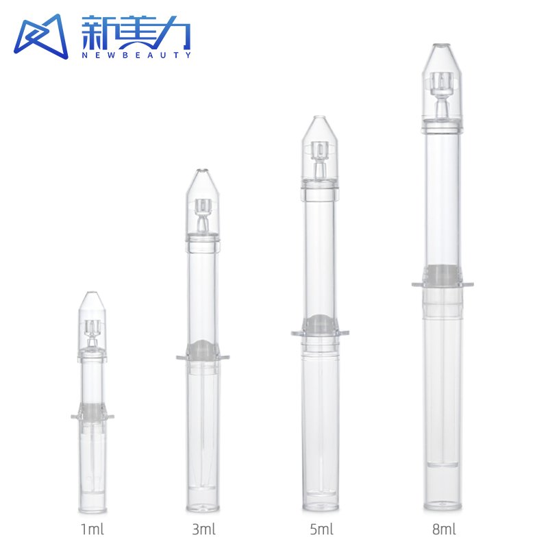 Lotion Pump Bottle Beauty Cream Apply Syringe Disposable Transparent Packaging Plastic Bottle For Lotion Cosmetic