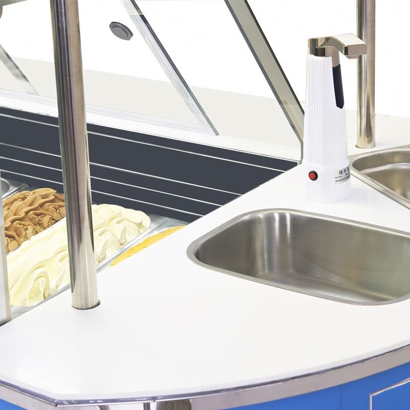 Hot Products Factory Direct Sale Italian Ice Cream Cart With Cold Plate