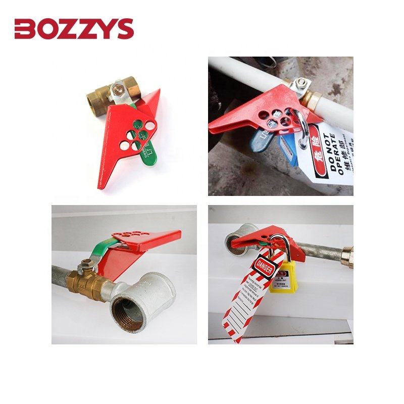 BOZZYS Wedge Style Standard Ball Valve Lockout with 6 Holes Suitable for 31mm to 76mm Gas and Water Supply Pipeline